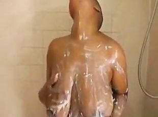 BigBooty African BaldyLocks Shower Cam